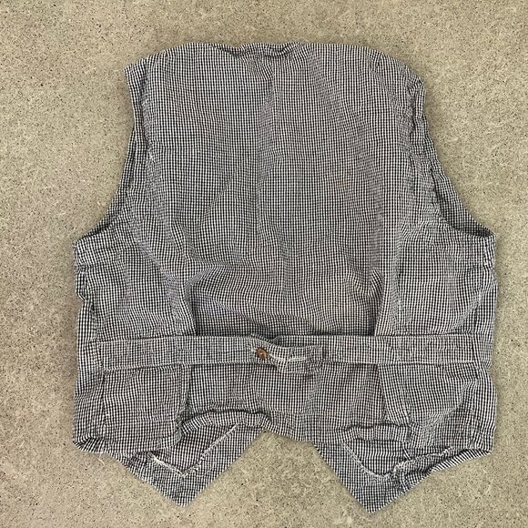 'No Saint' Seersucker Cotton Vest (wm M/S) and Pant (wm Med) Ensemble - Picture 8 of 10